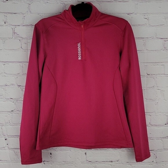Rossignol Pink Long Sleeve Half Zip Active Jacket/ Top. Size Large. - Picture 1 of 7